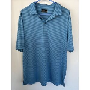 Ben Hogan Performance Athletic Golf Polo Men's Size Large Blue Made In Jordan